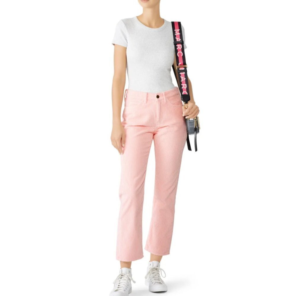 M.i.h. Pink Daily Crop Cord Jeans Wide Wale Corduroy Pants Size 31